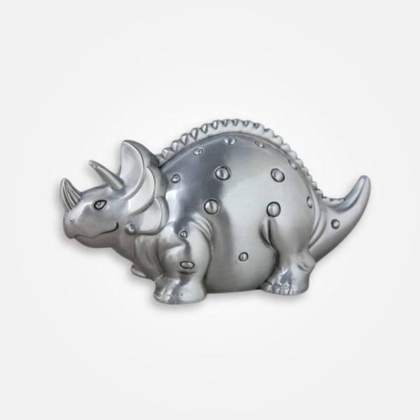 Tirelire Tricératops en métal