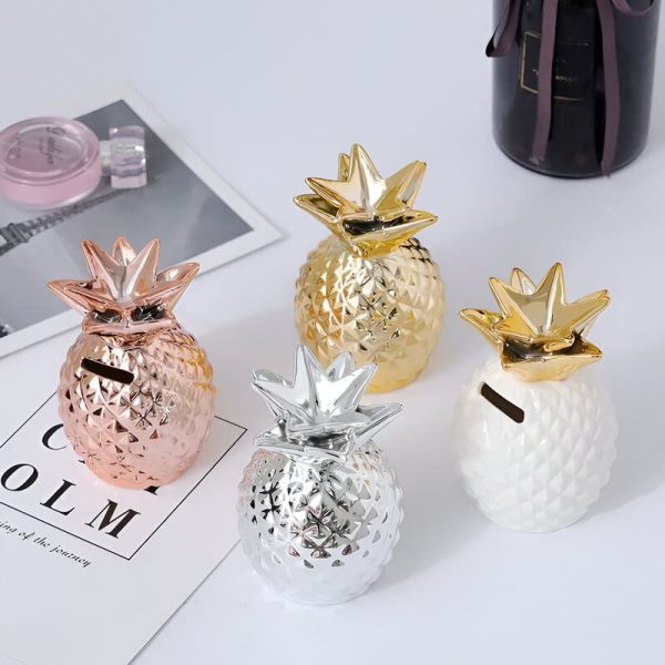 tirelire ananas dorée