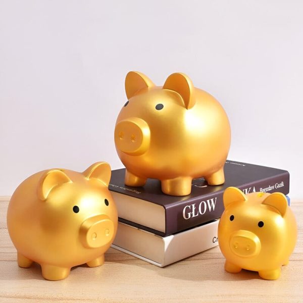 tirelire cochon doré