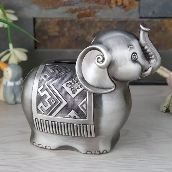 tirelire éléphant argent