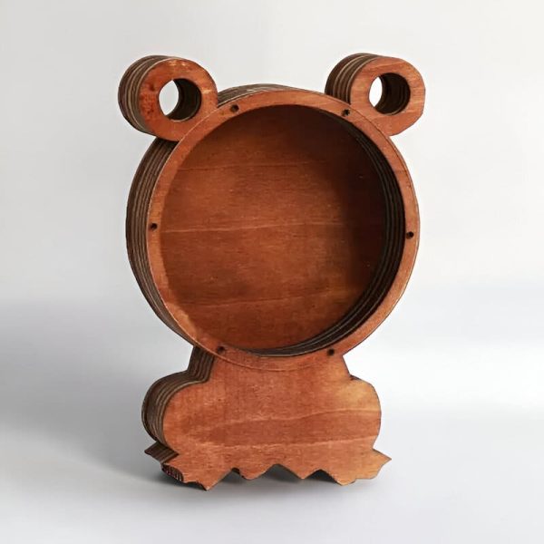 Tirelire Grenouille en Bois