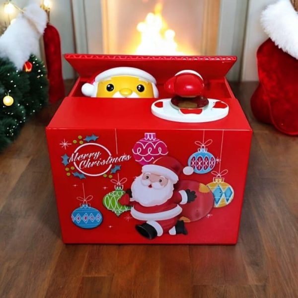 tirelire Noël rouge